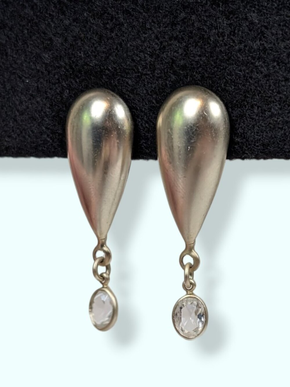 (2/$20) Matte Tear Dangling Glass Earrings